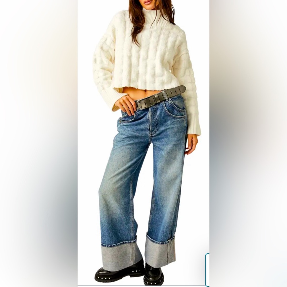 Free People Care Soul Searcher Mock Neck Sweater